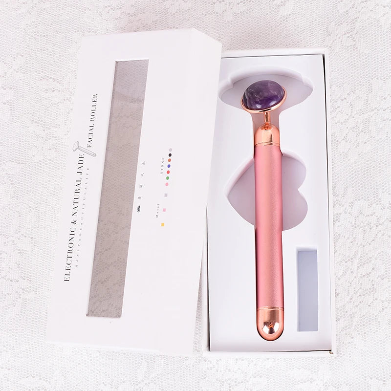 Amethyst Stone Electric Facial Roller