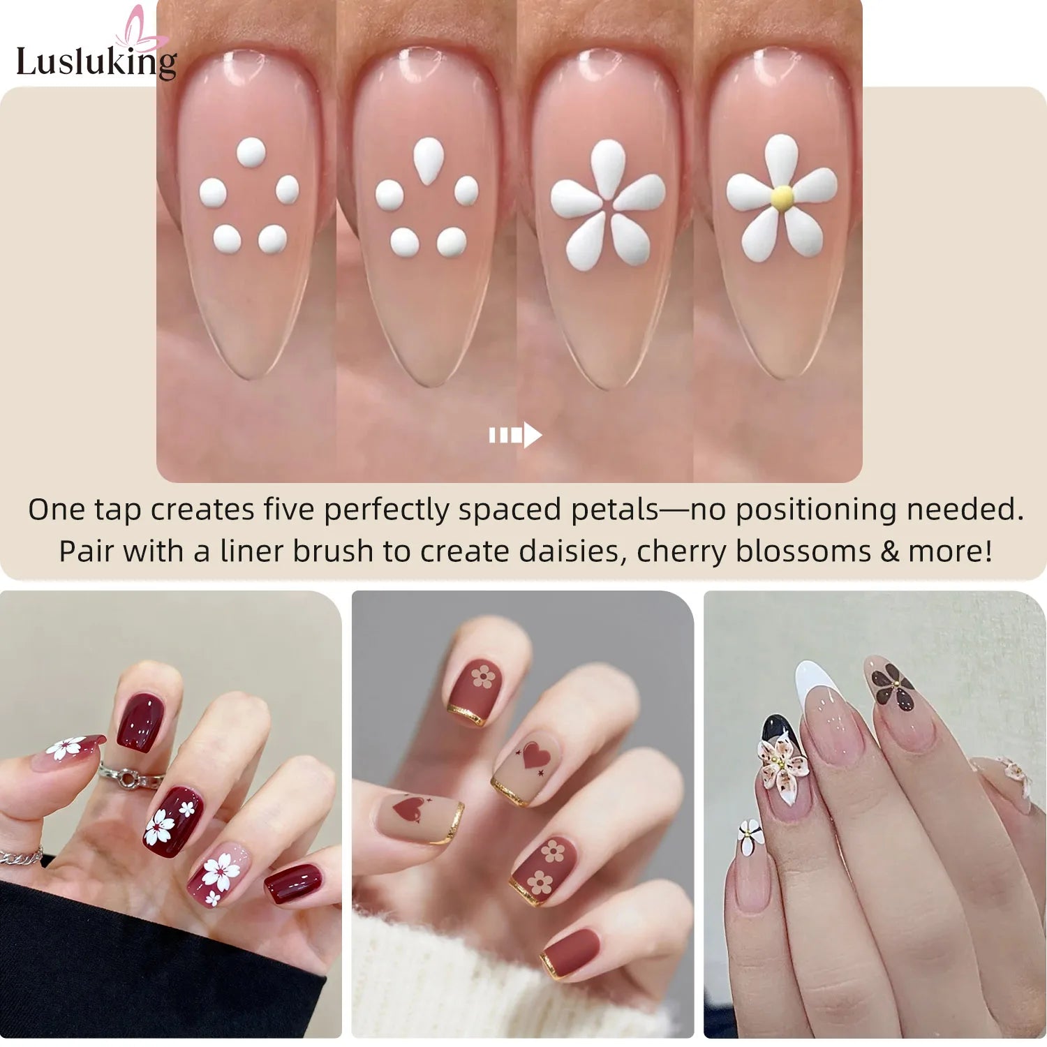 5 Petal Nail Art Dotting Tool (1.8mm Tip)
