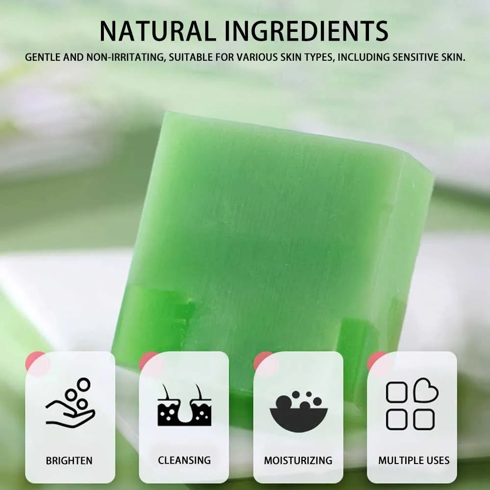Aloe Vera Handmade Soap - Face & Body Moisturizing Cleansing Bar (100g)