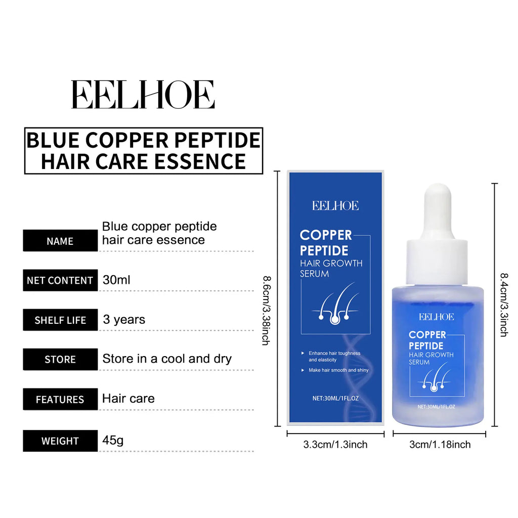 Blue Copper Peptide Hair Growth Serum - Strengthening & Anti-Hair Loss Essence