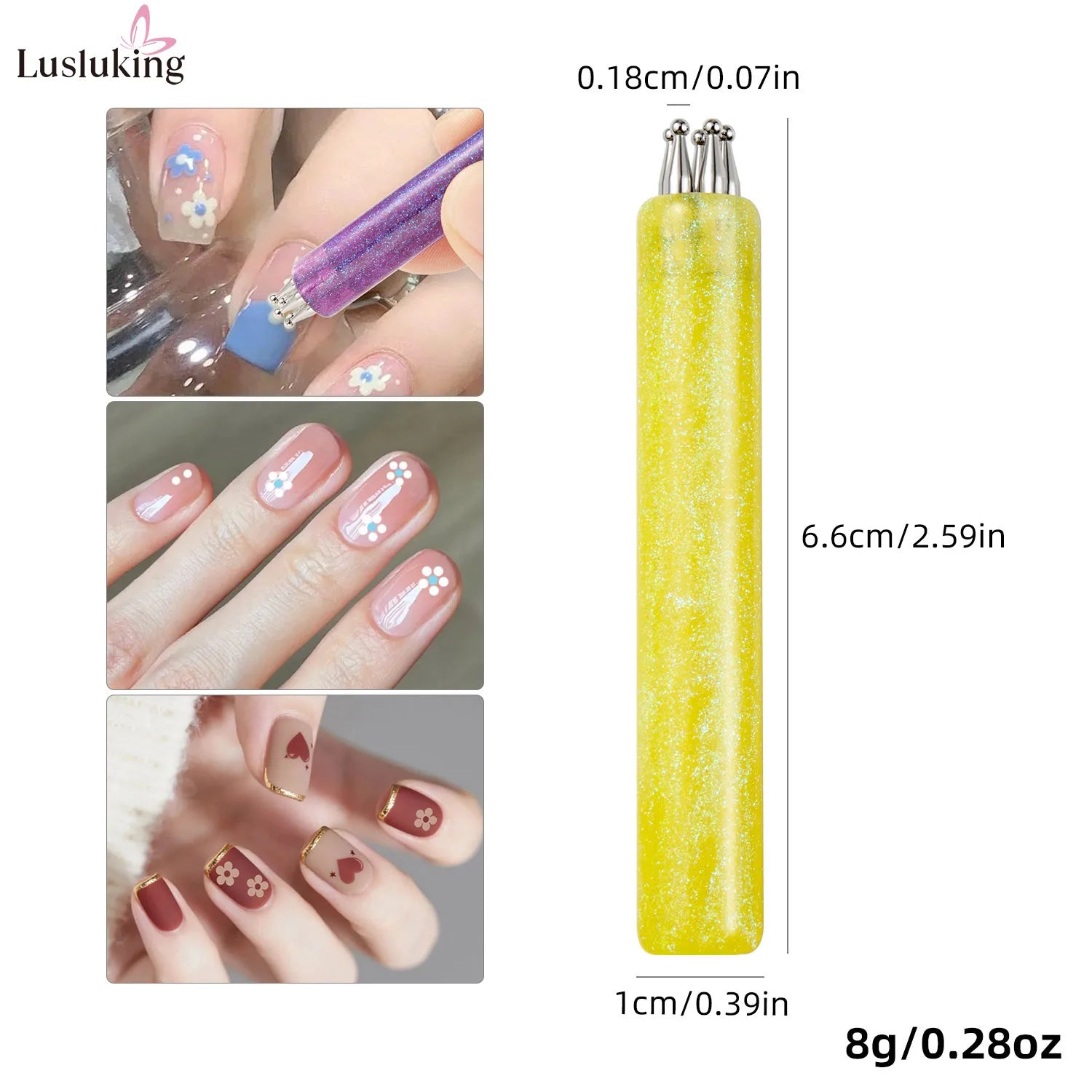 5 Petal Nail Art Dotting Tool (1.8mm Tip)