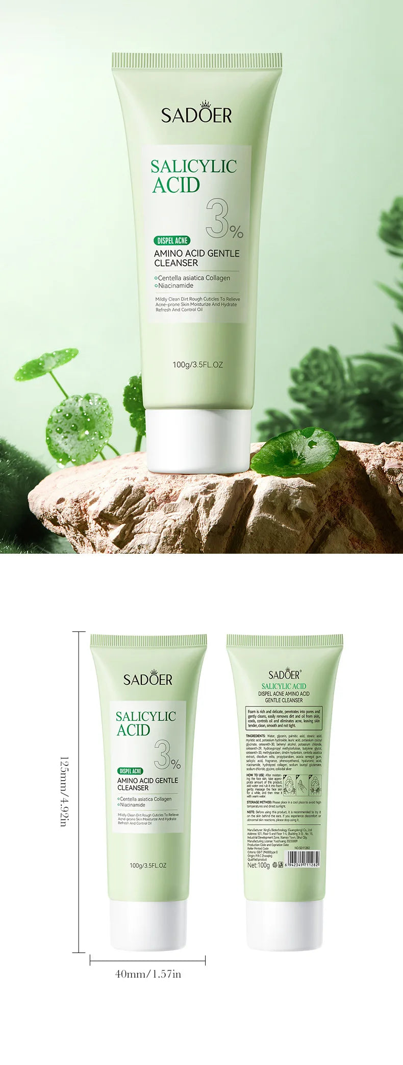 Salicylic Acid Facial Cleanser - Deep Cleansing Foam