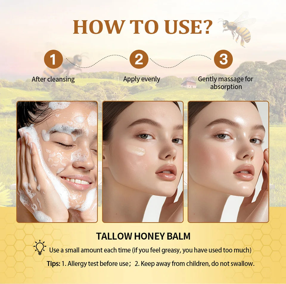Tallow Honey Balm - Nourishing Cream for Dry & Itchy Skin