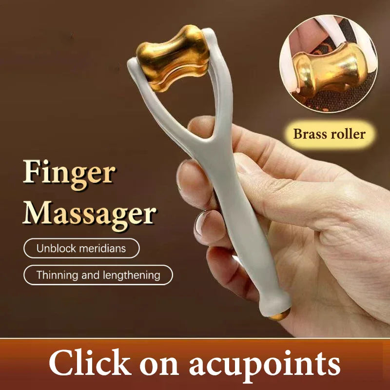 Dual-Row Finger Massage Roller
