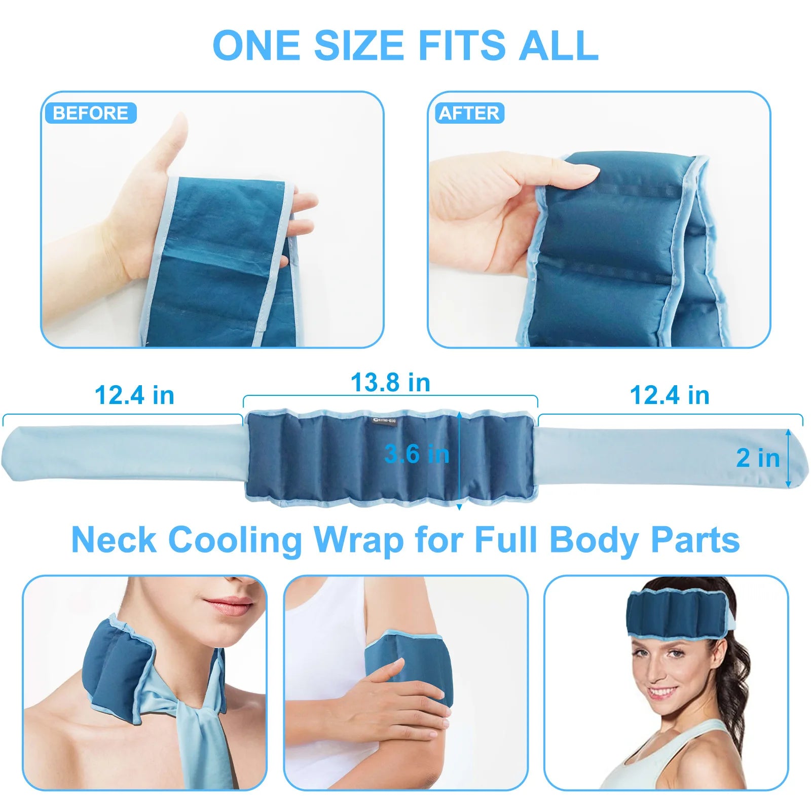Reusable Cooling Neck Scarf (35×9cm)