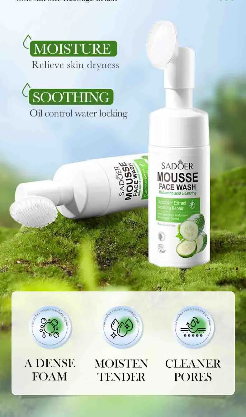 Fruit Infusion Facial Cleansing Mousse - Hydrating & Gentle Massage Foam