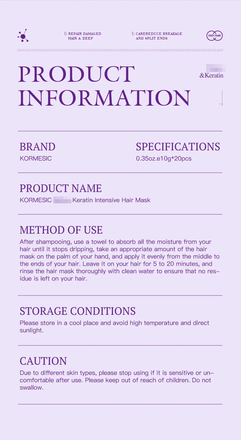 5-Second Magic Hair Mask Travel Pack - Portable Repair for On-the-Go