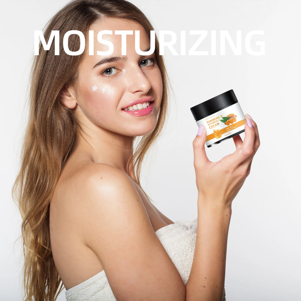 Turmeric & Vitamin C Cream - Lightweight Brightening Face & Neck Treatment