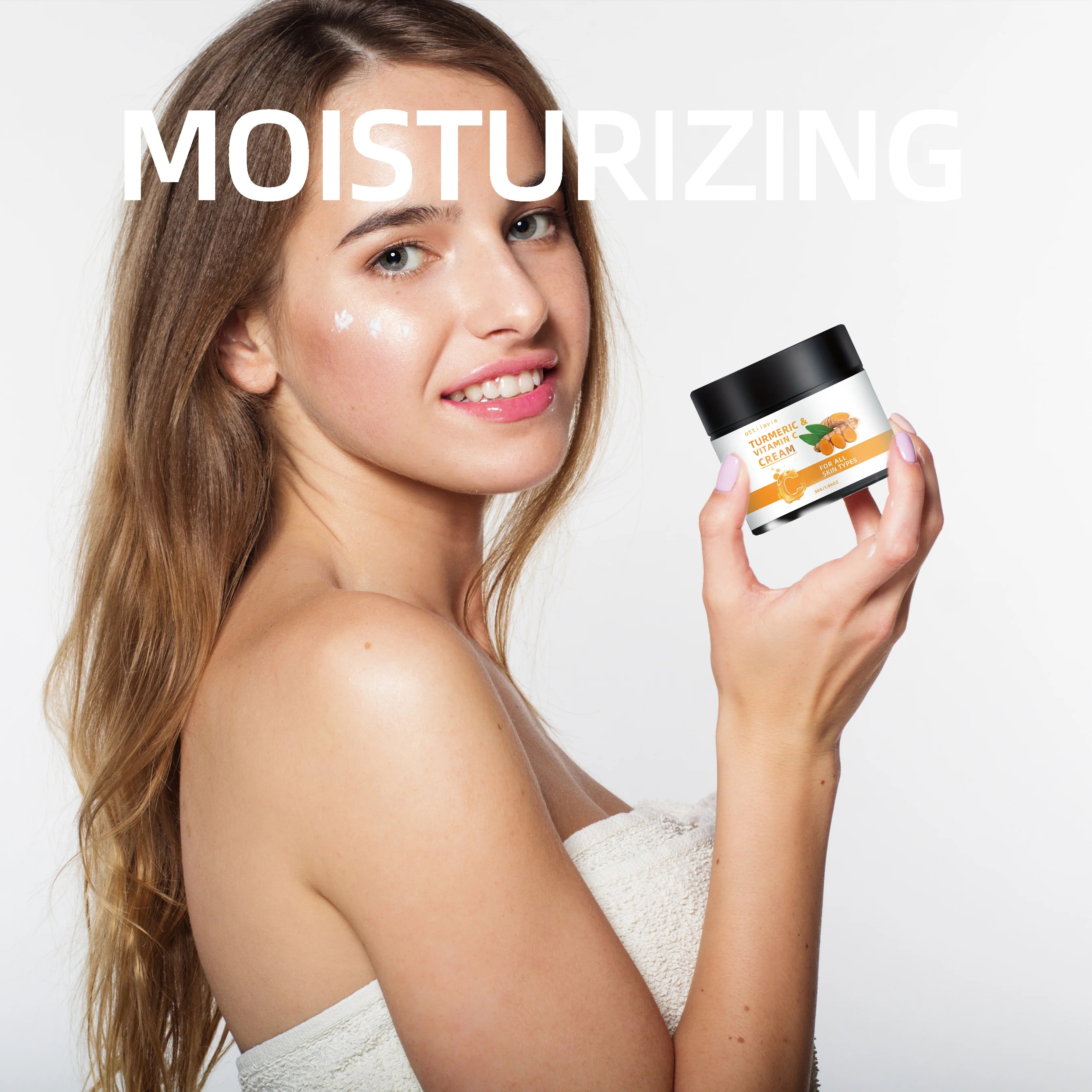 Turmeric & Vitamin C Cream - Lightweight Brightening Face & Neck Treatment