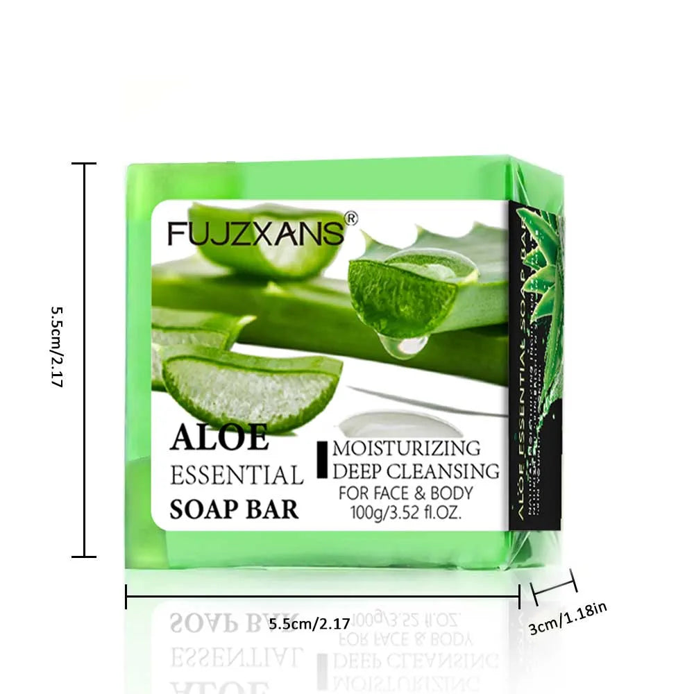 Aloe Vera Handmade Soap - Face & Body Moisturizing Cleansing Bar (100g)