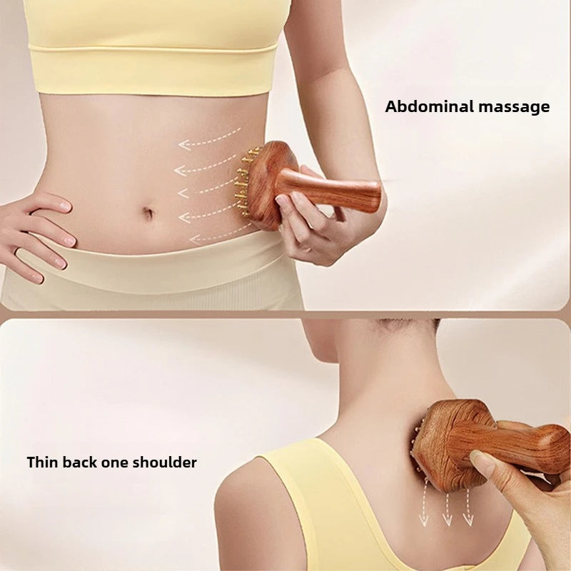 Copper Wood Body Massage Comb