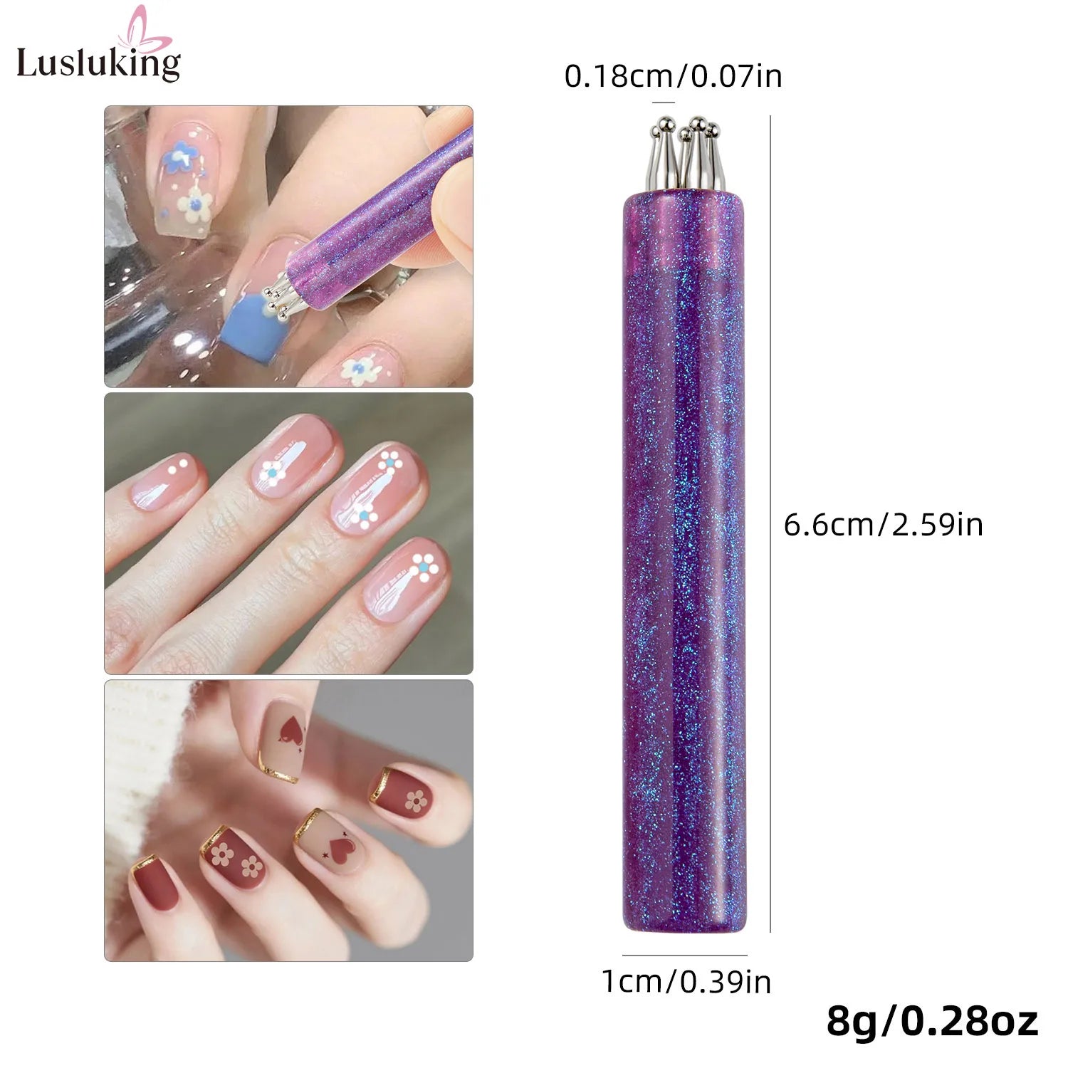 5 Petal Nail Art Dotting Tool (1.8mm Tip)