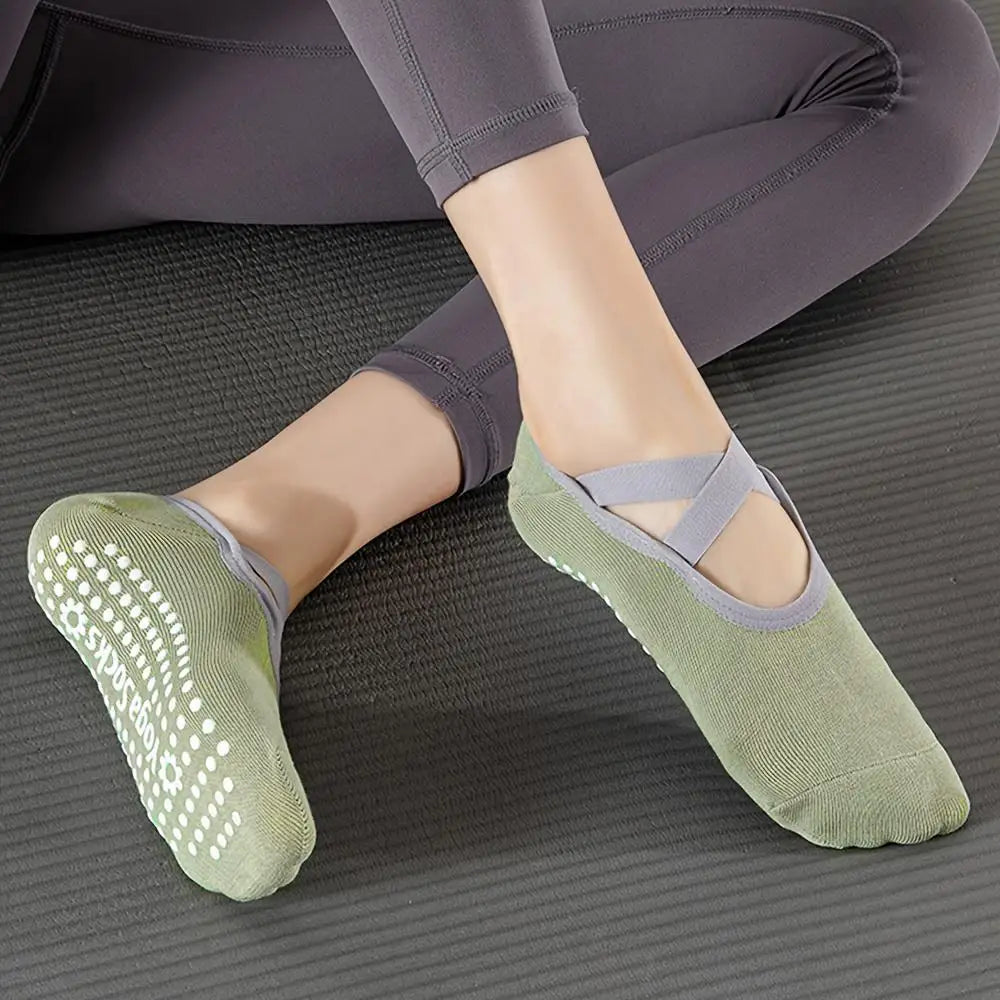 Non-Slip Yoga Grip Socks (1–6 Pairs)