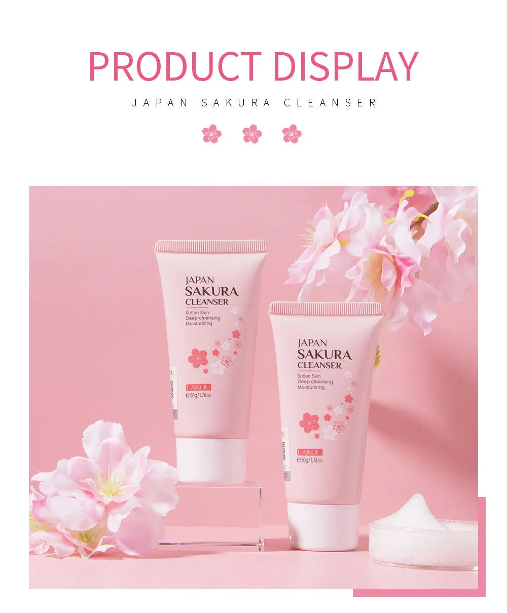 Sakura Whitening Facial Cleanser - Brightening Foam