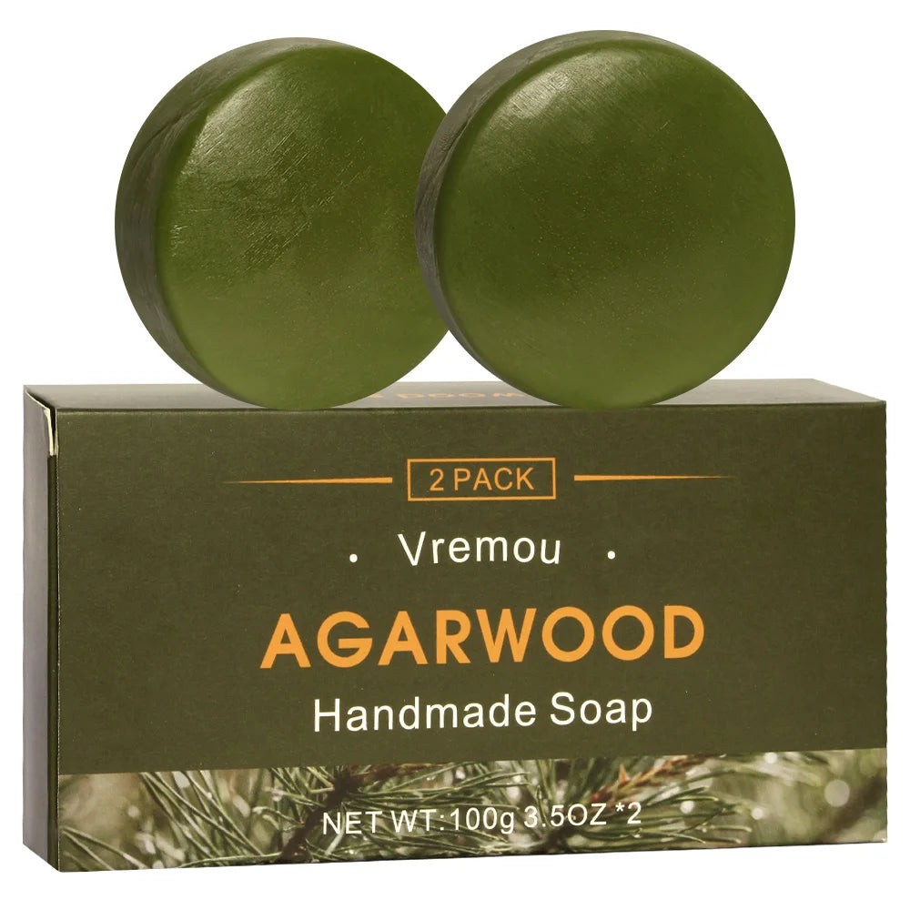 Handmade Essential Oil Soap Set - Sandalwood & Agarwood (2-Pack)