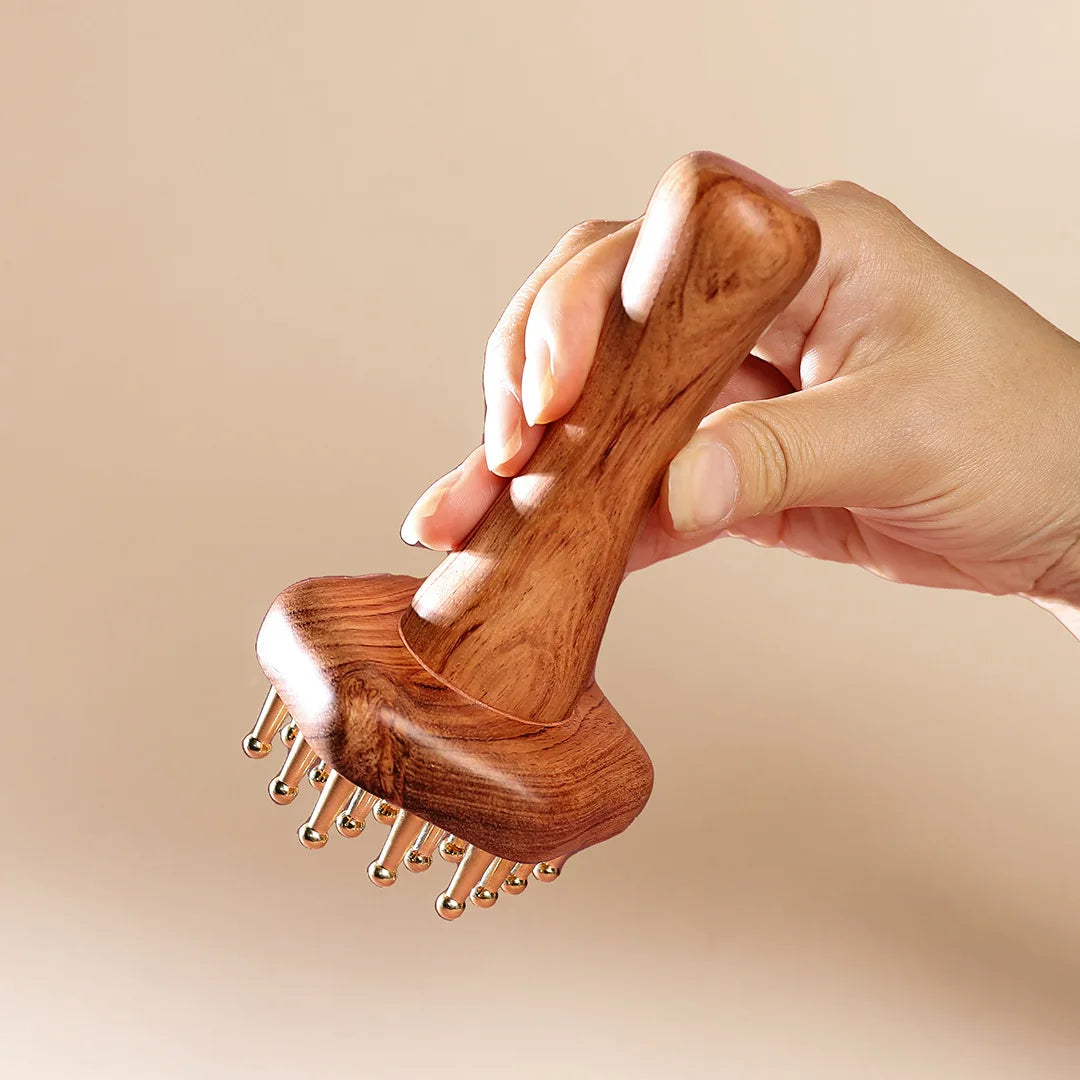 Copper Wood Body Massage Comb