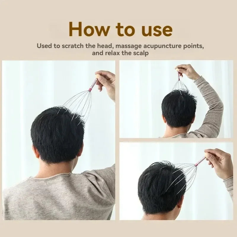 Stainless Steel Octopus Head Massager