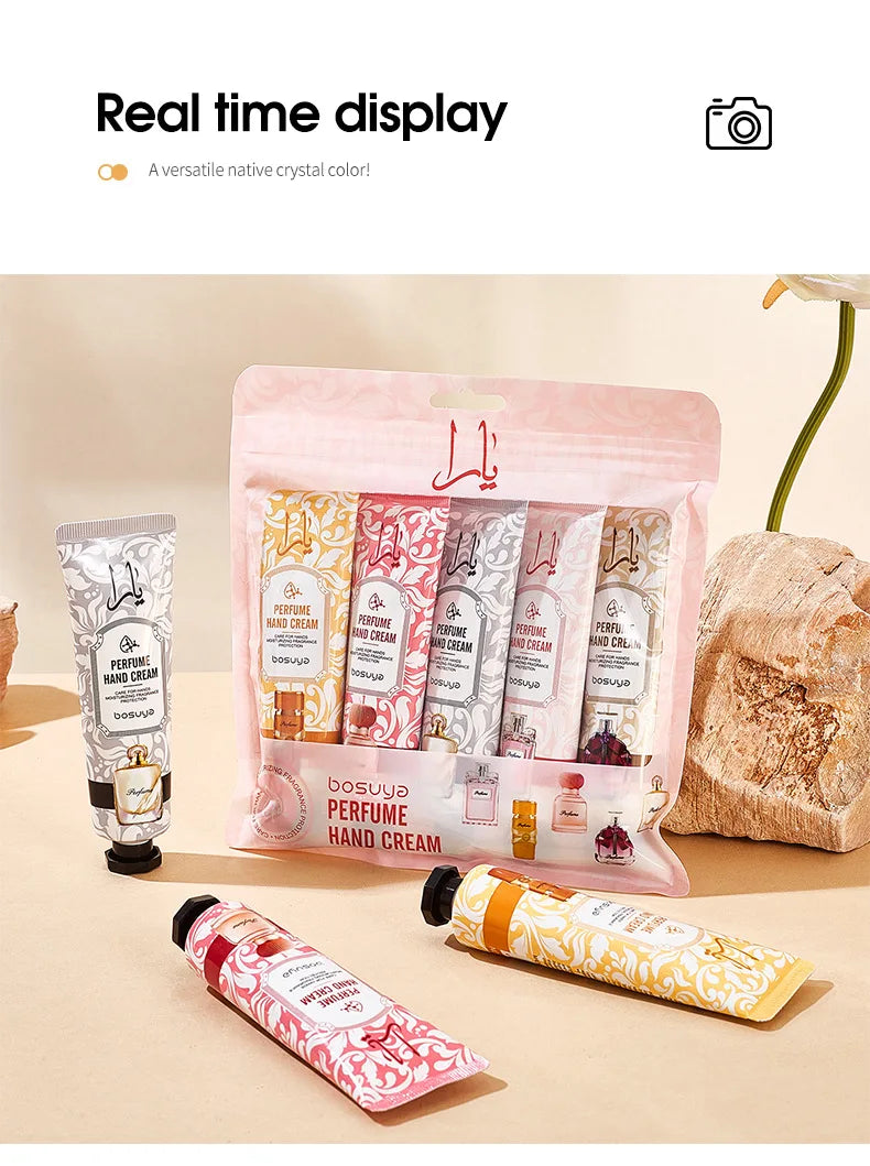 Perfume Hand Cream Set - Moisturizing & Nourishing (5-Pack)