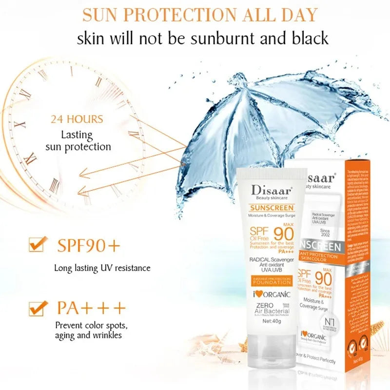 SPF 90+ Waterproof Sunscreen - Face & Body UV Protection