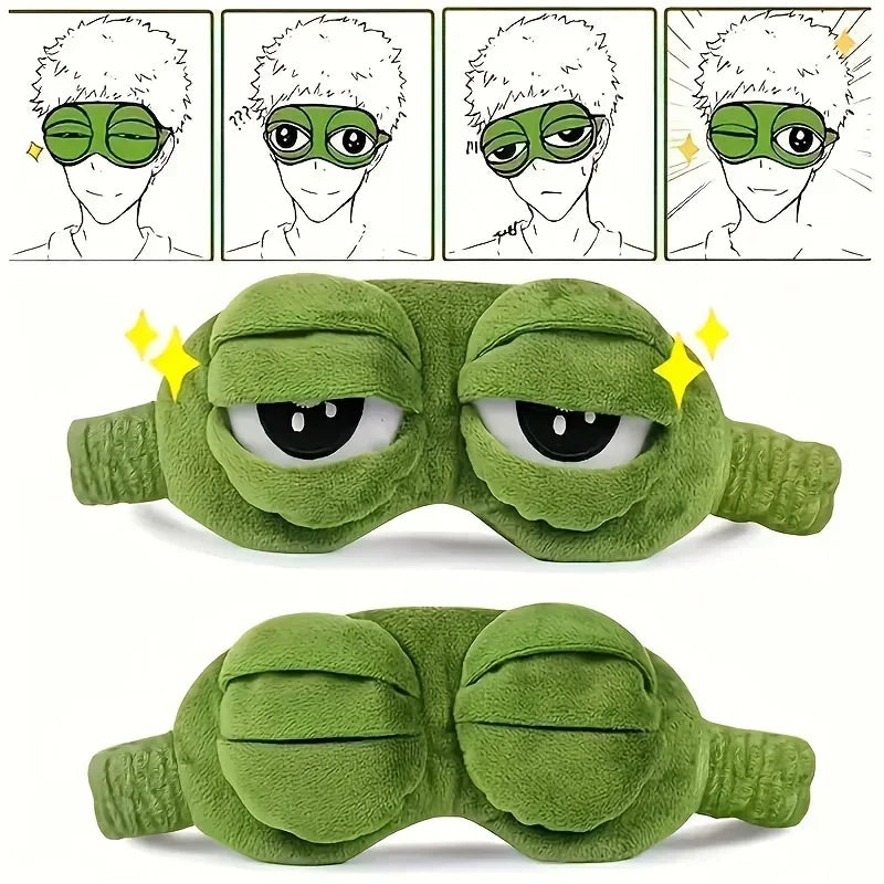 3D Frog Plush Sleep Eye Mask