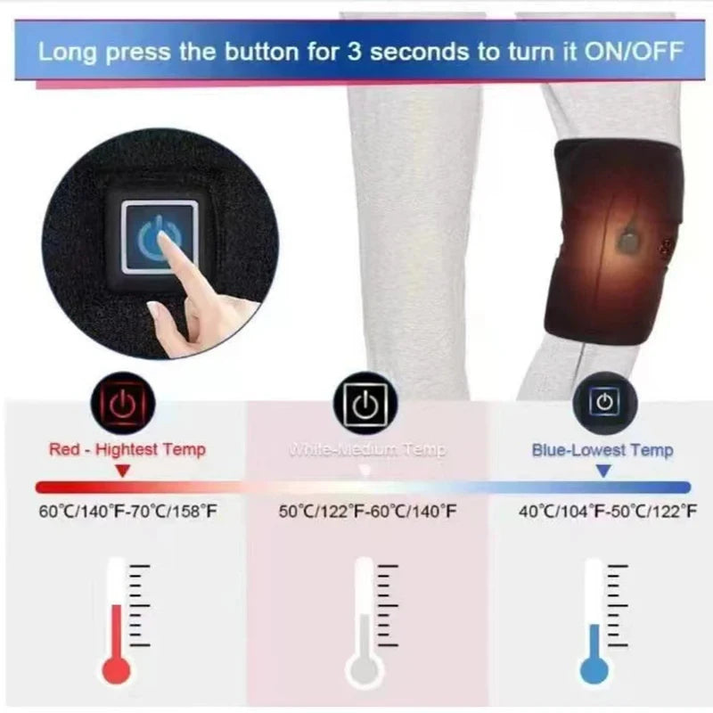 USB Heated Knee Wrap (3-Level Warmth)