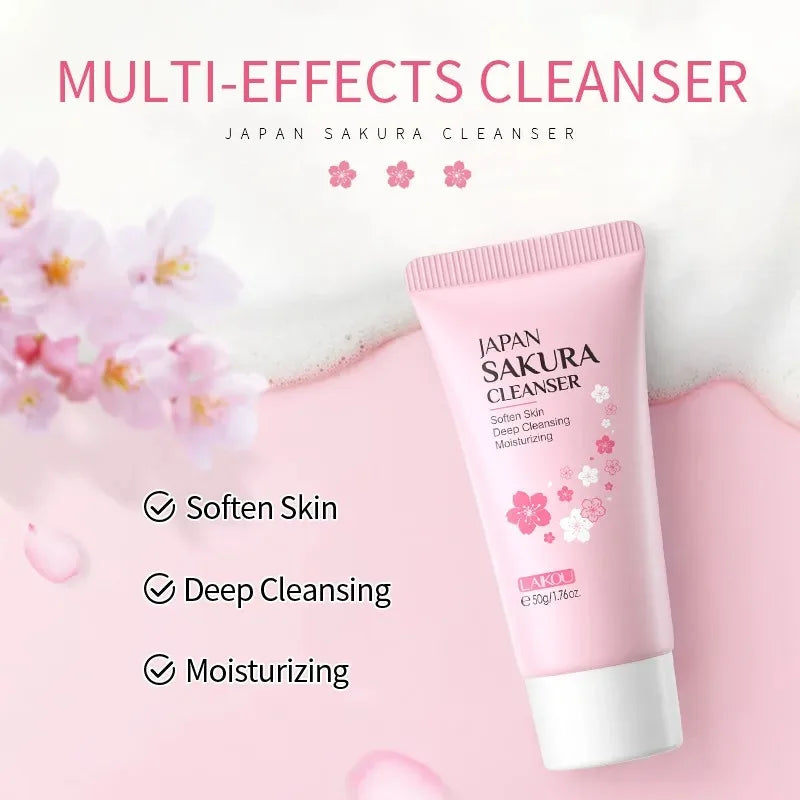 Sakura Whitening Facial Cleanser - Brightening Foam