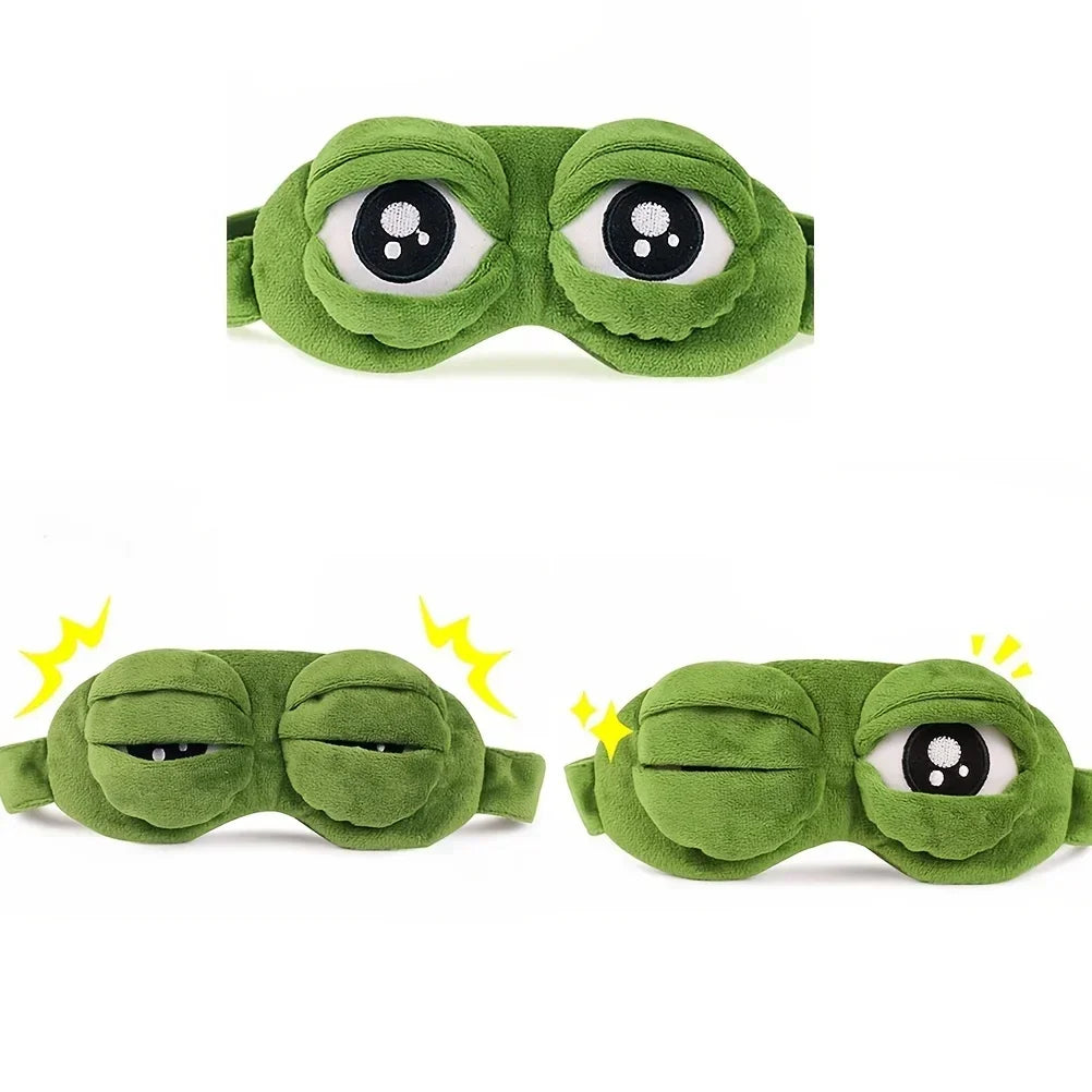 3D Frog Plush Sleep Eye Mask