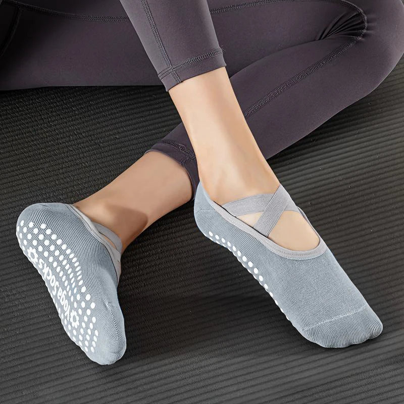 Non-Slip Yoga Grip Socks (1–6 Pairs)