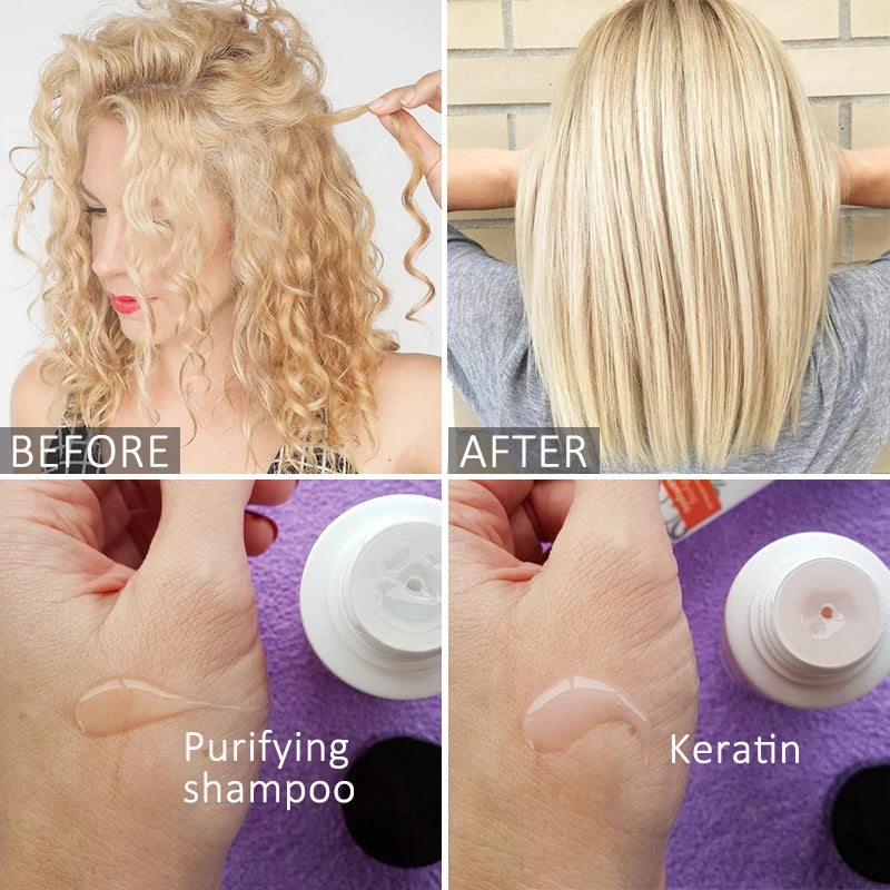 Professional Keratin Shampoo & Conditioner - Smoothing & Damage Repair