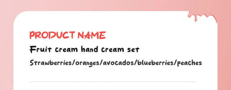 Fruit Ice Cream Hand Cream Set - Moisturizing & Nourishing (5-Pack)