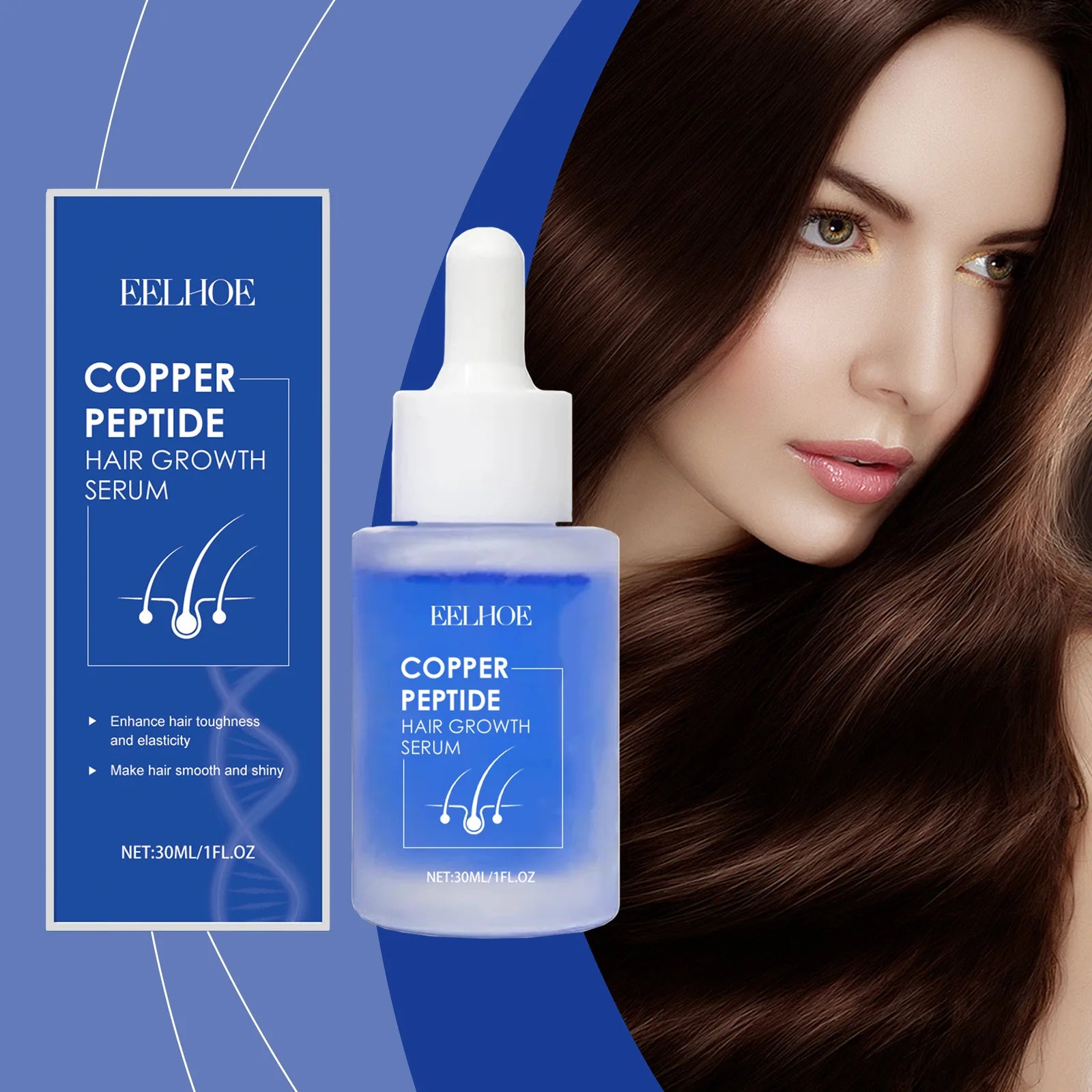 Blue Copper Peptide Hair Growth Serum - Strengthening & Anti-Hair Loss Essence