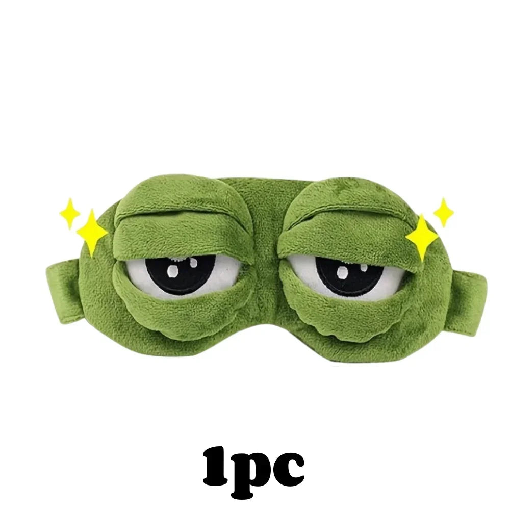 3D Frog Plush Sleep Eye Mask