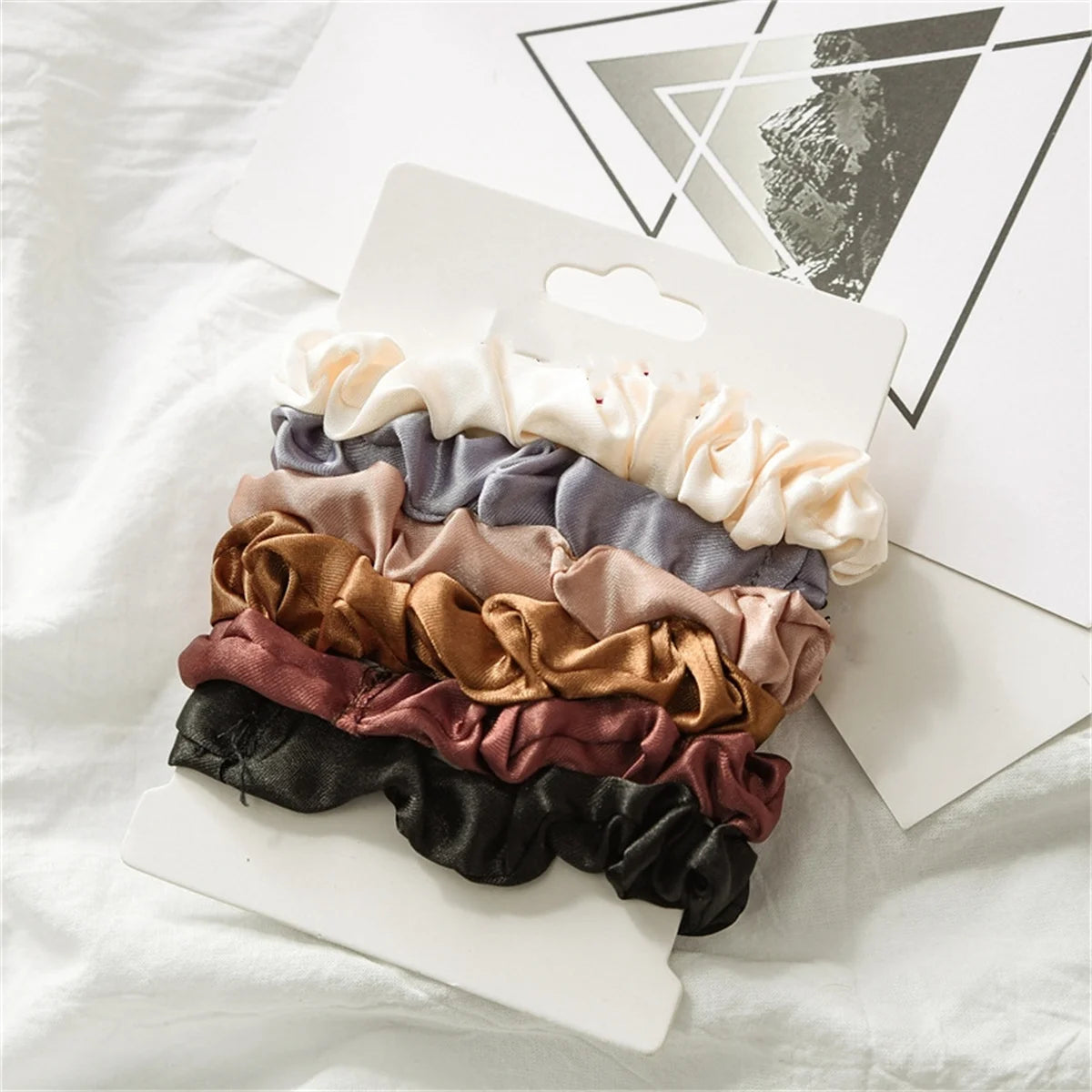 Satin Hair Scrunchies (6pcs Set)