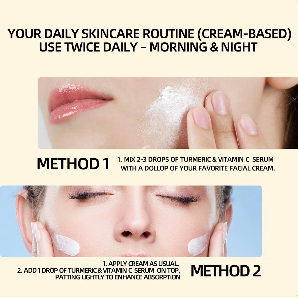 Turmeric & Vitamin C Cream - Lightweight Brightening Face & Neck Treatment