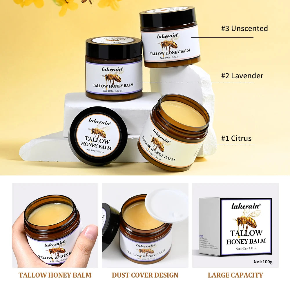 Tallow Honey Balm - Nourishing Cream for Dry & Itchy Skin