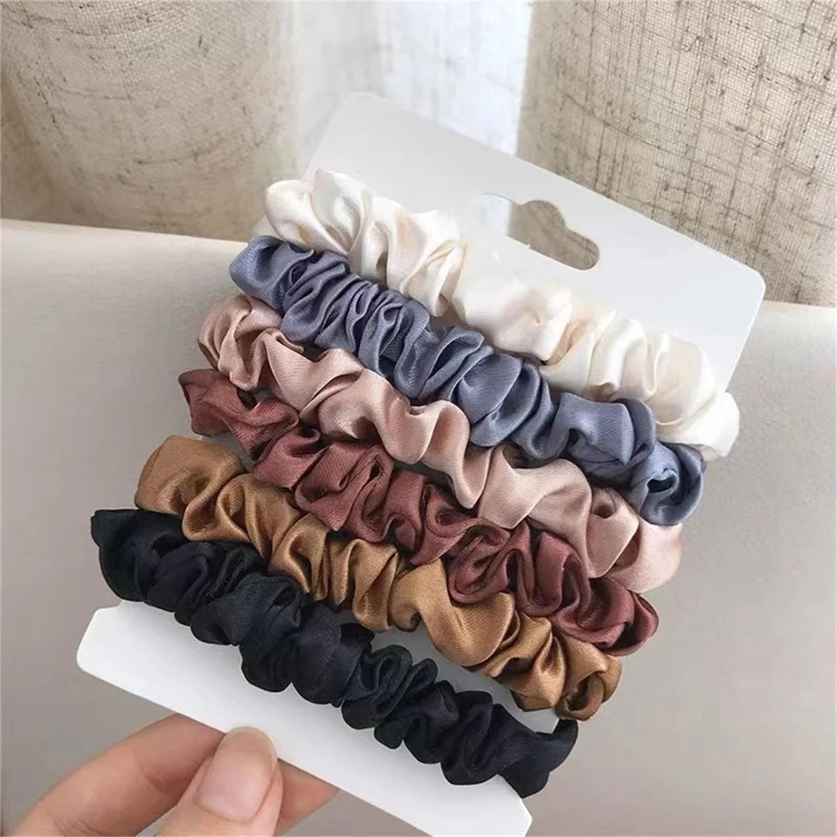Satin Hair Scrunchies (6pcs Set)