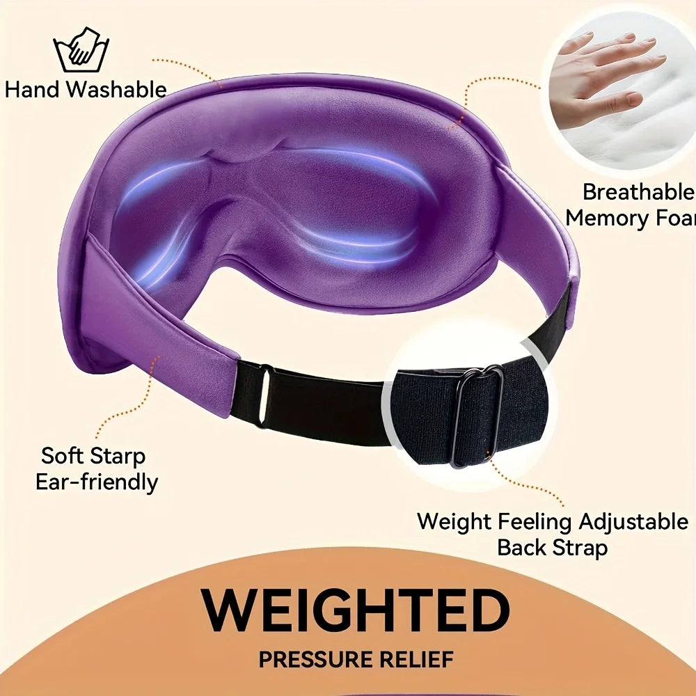 3D Contoured Light-Blocking Sleep Mask