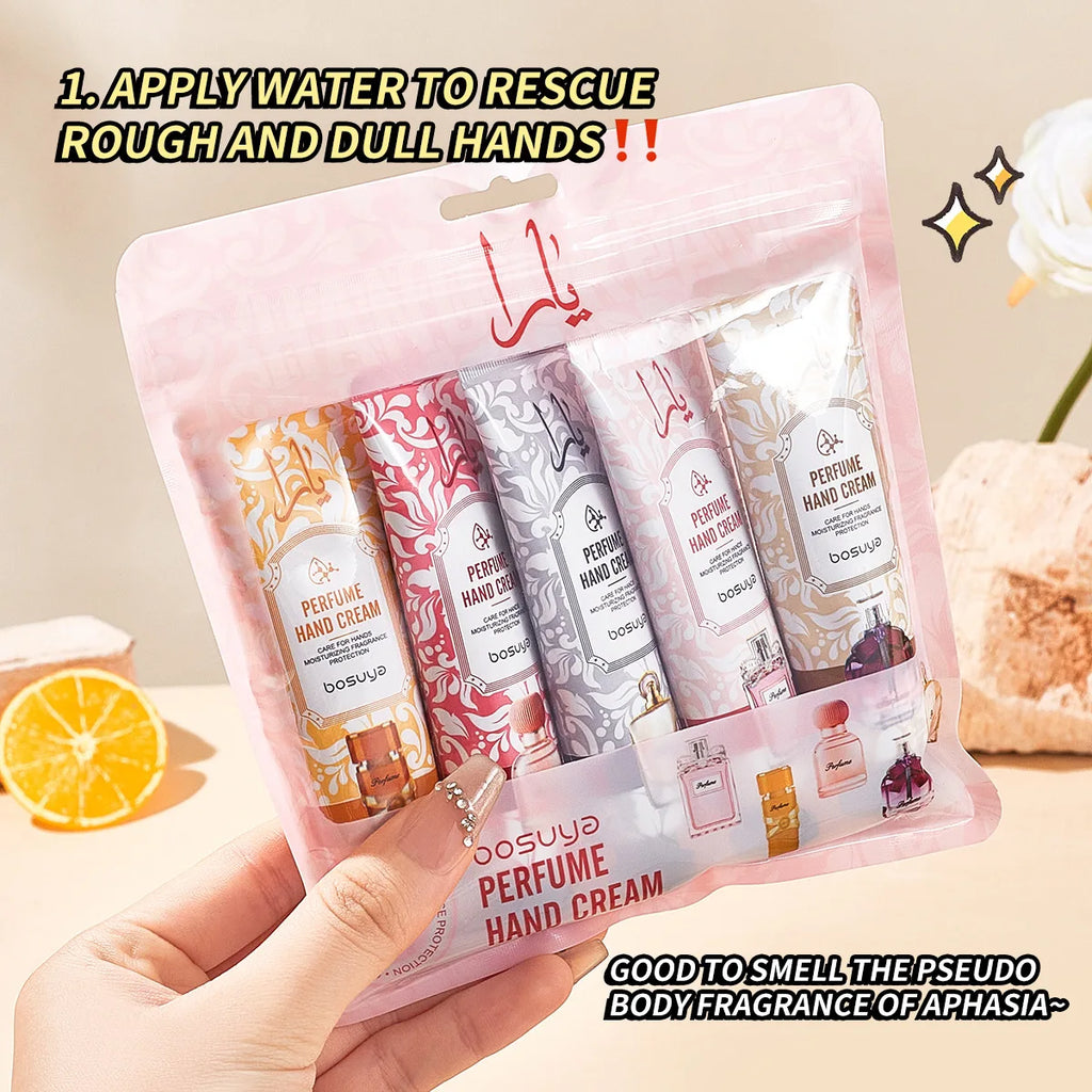 Perfume Hand Cream Set - Moisturizing & Nourishing (5-Pack)