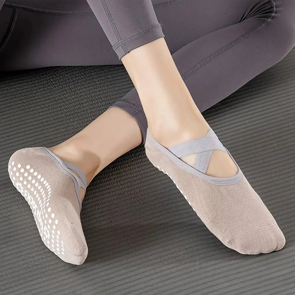 Non-Slip Yoga Grip Socks (1–6 Pairs)