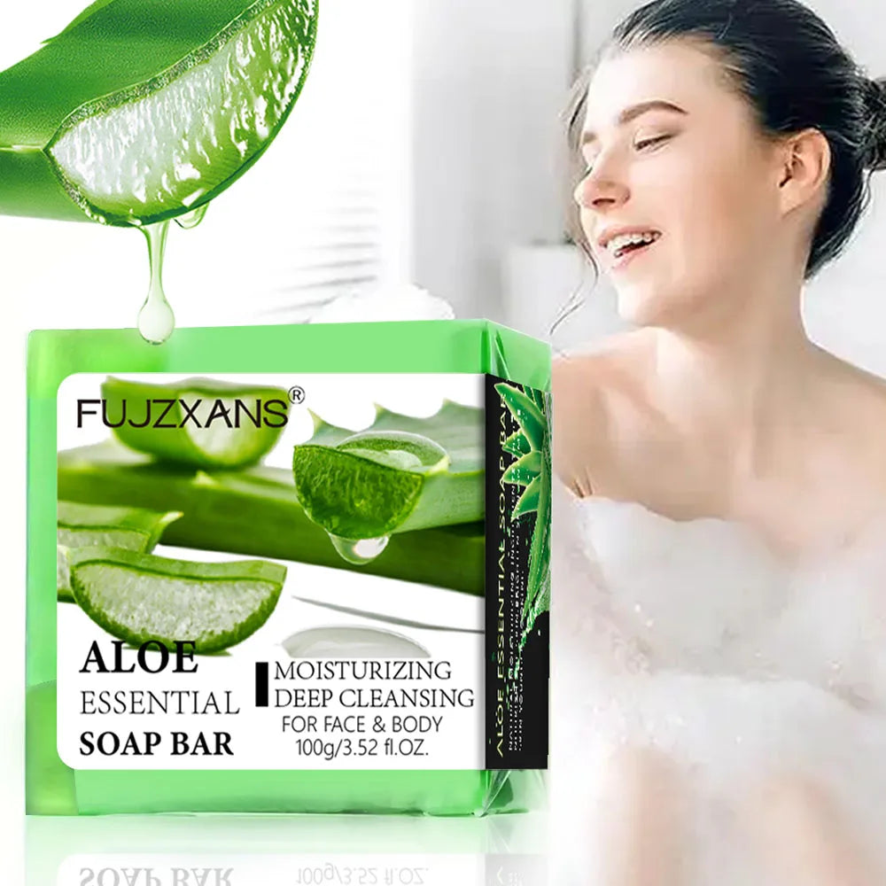 Aloe Vera Handmade Soap - Face & Body Moisturizing Cleansing Bar (100g)