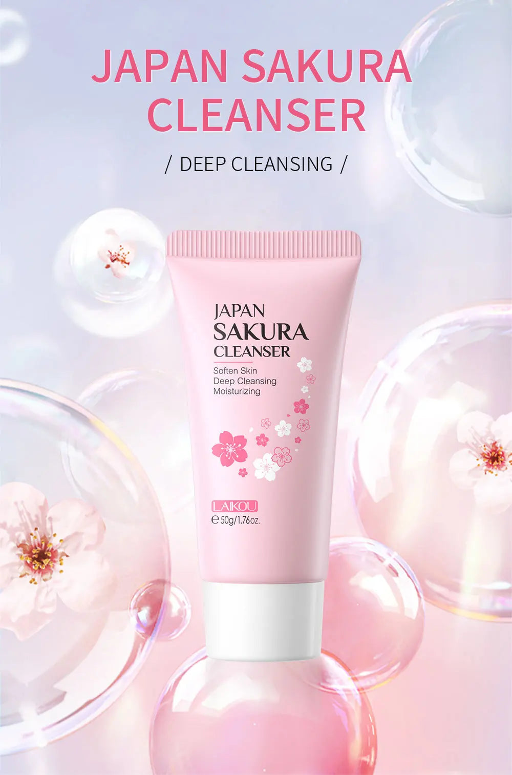 Sakura Whitening Facial Cleanser - Brightening Foam
