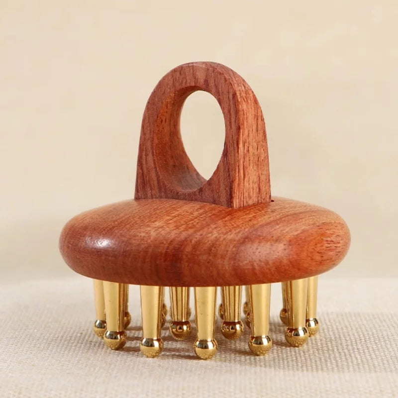 Copper Wood Body Massage Comb