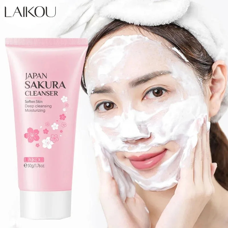 Sakura Whitening Facial Cleanser - Brightening Foam