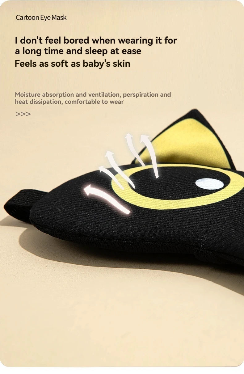 Cute Cartoon Polyester Sleep Eye Mask
