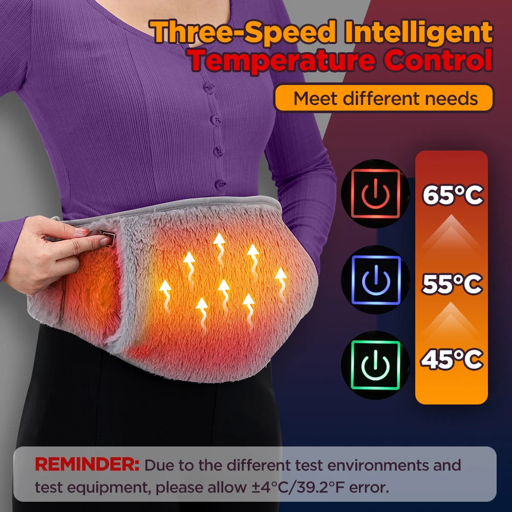 USB Crystal Velvet Heating Waist Wrap