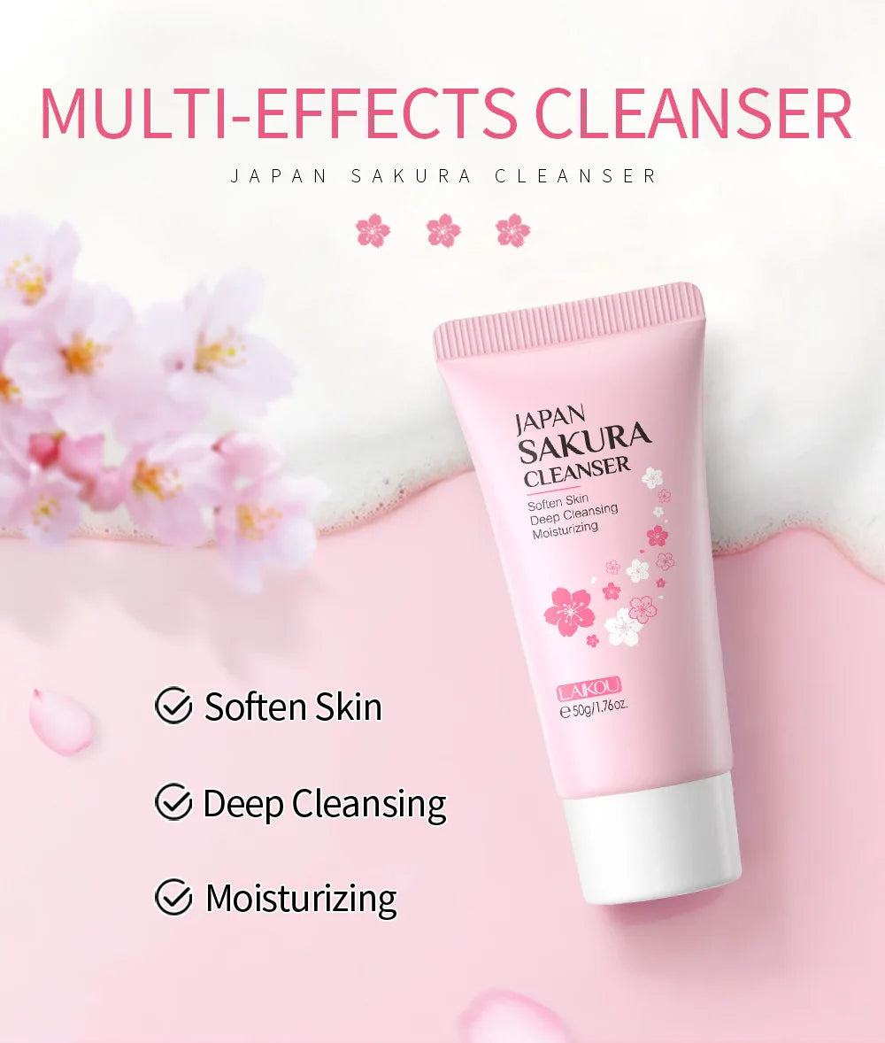 Sakura Whitening Facial Cleanser - Brightening Foam
