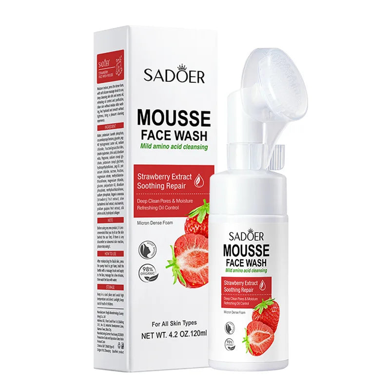 Fruit Infusion Facial Cleansing Mousse - Hydrating & Gentle Massage Foam