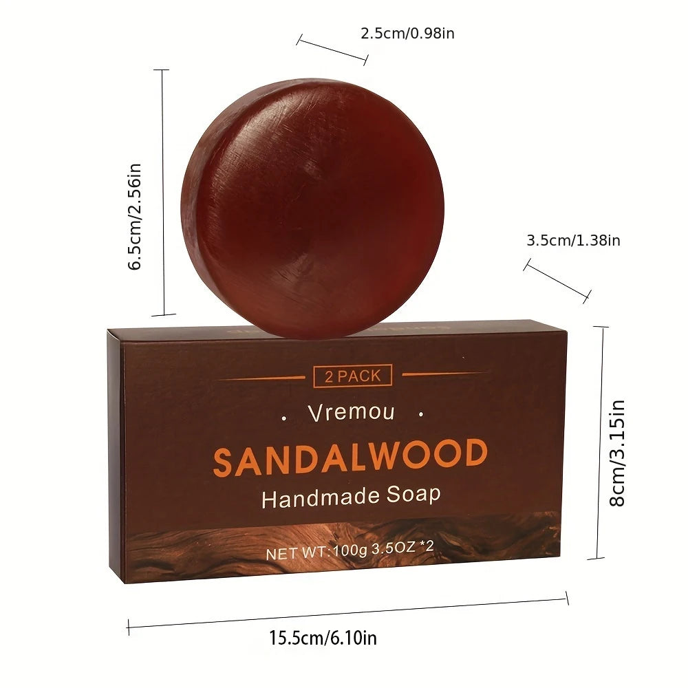 Handmade Essential Oil Soap Set - Sandalwood & Agarwood (2-Pack)