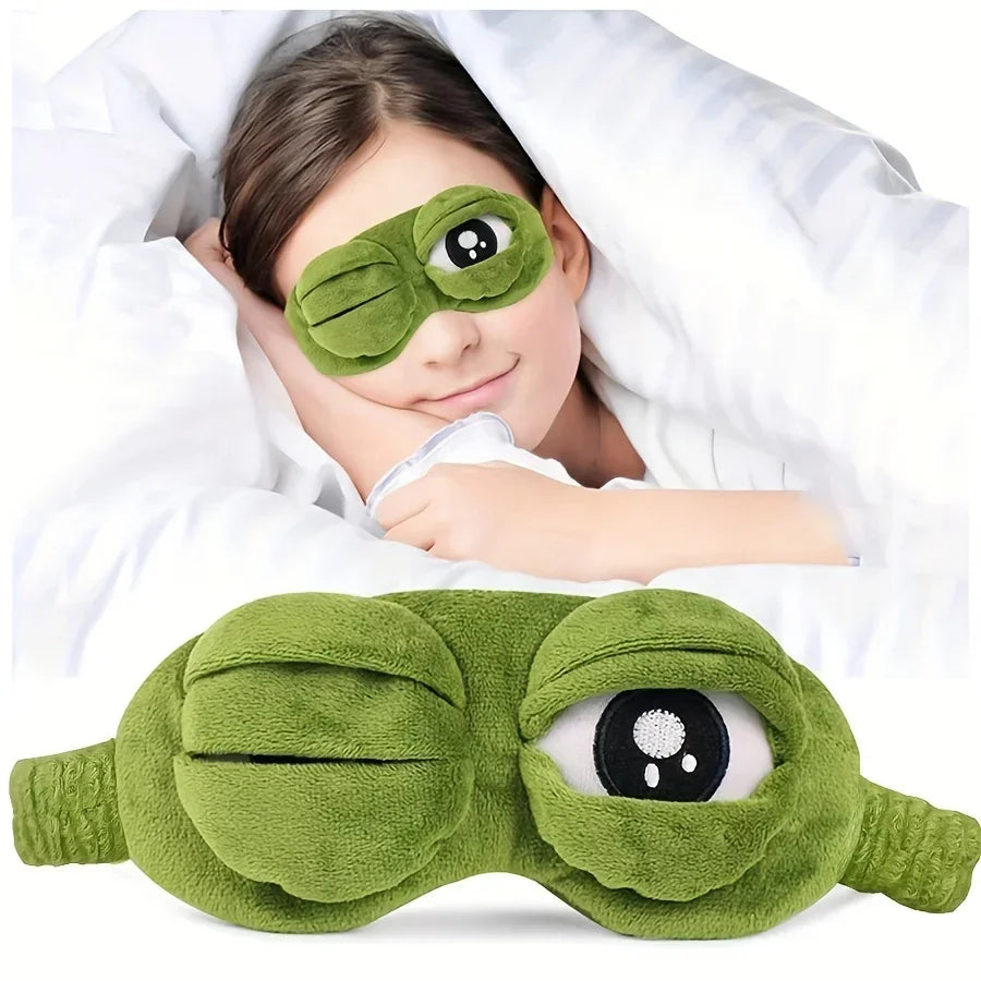 3D Frog Plush Sleep Eye Mask