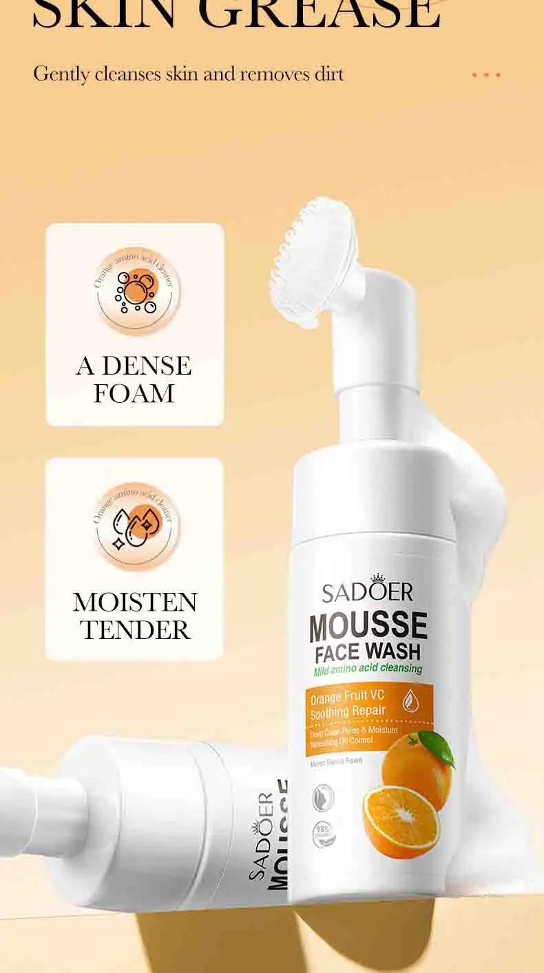 Fruit Infusion Facial Cleansing Mousse - Hydrating & Gentle Massage Foam